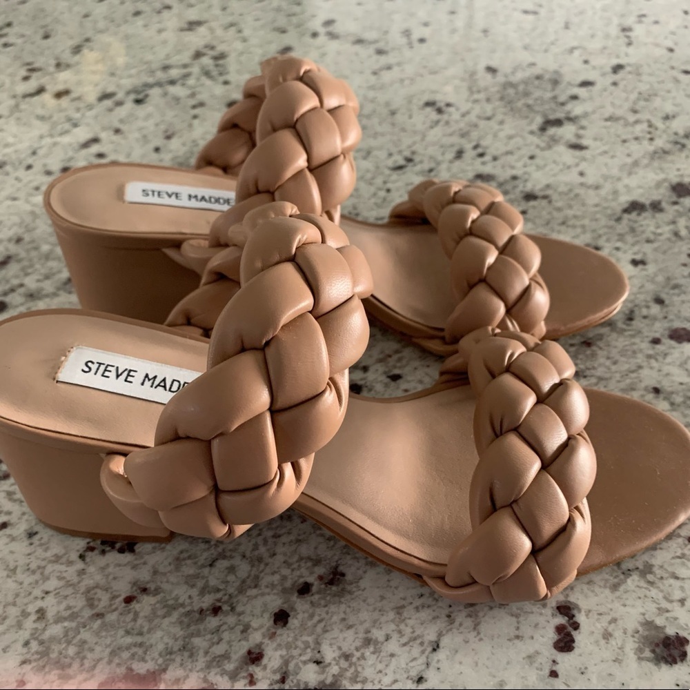 New Steve Madden Ideals Block Heel Sandals Shoes 9.5 9 1/2